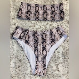 Snake Print Bikini Set